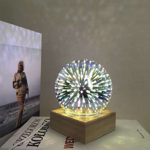 MODERN LED 3D ILLUSIONARY STEREOSCOPIC HOLOGRAPHIC GALACTIC MAGIC CRYSTAL BALL NIGHT LAMP LIGHT