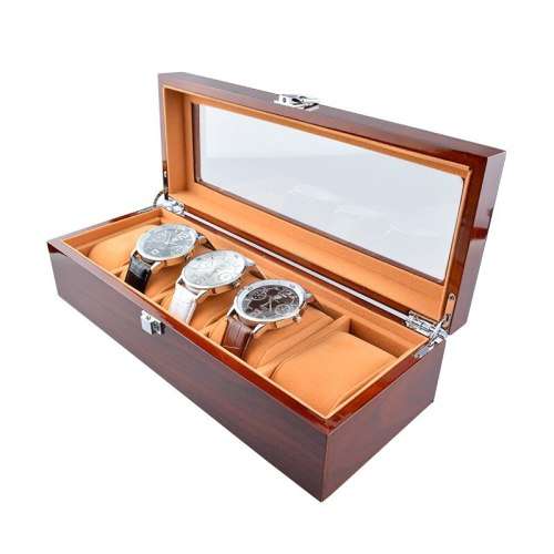 WATCH BOX  DISPLAY  CASE  STORAGE  ORGANISER 5 SLOT BLOCK DIVISION QUALITY SOLID WOOD