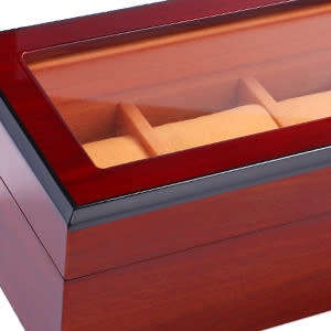 WATCH BOX  DISPLAY  CASE  STORAGE  ORGANISER 5 SLOT BLOCK DIVISION QUALITY SOLID WOOD