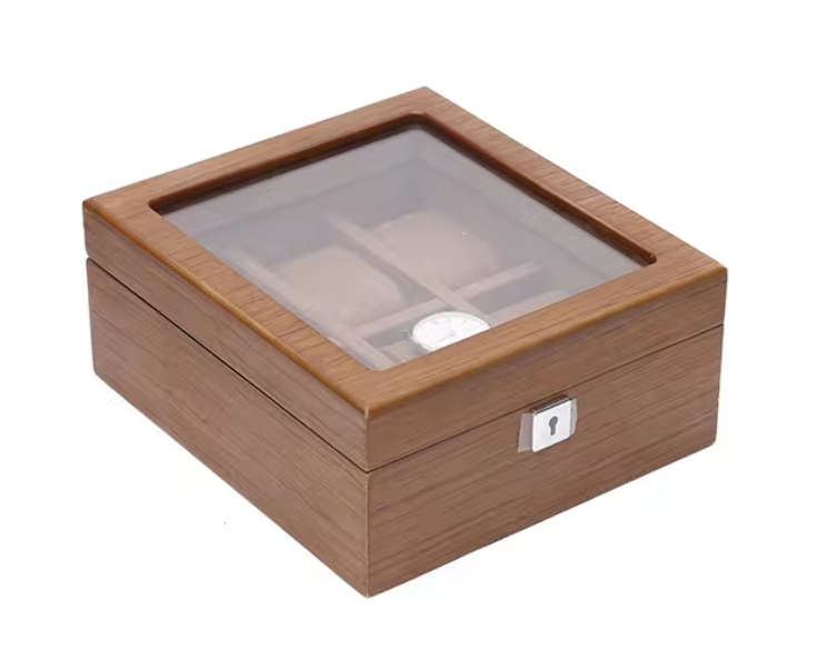 WATCH BOX  DISPLAY  CASE  STORAGE  ORGANISER 6 SLOT BLOCK DIVISION QUALITY SOLID WOOD