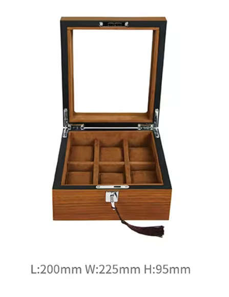 WATCH BOX  DISPLAY  CASE  STORAGE  ORGANISER 6 SLOT BLOCK DIVISION QUALITY SOLID WOOD