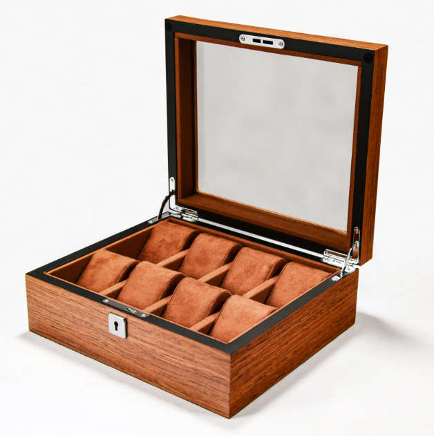WATCH BOX  DISPLAY  CASE  STORAGE  ORGANISER 8 SLOT BLOCK DIVISION QUALITY SOLID WOOD