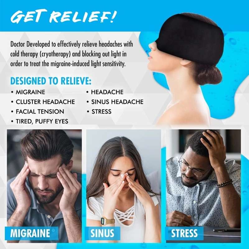 Migraine Relief Ice Hat - 2 Pack