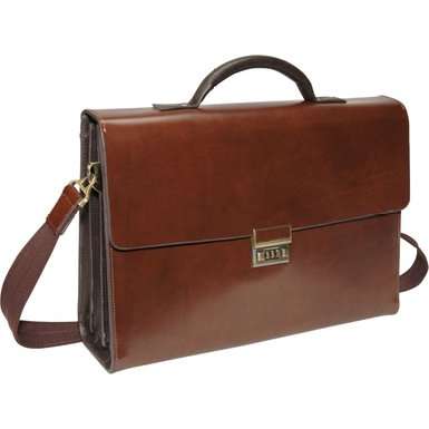 Amerileather Two-tone Efficiency Leather Briefcase