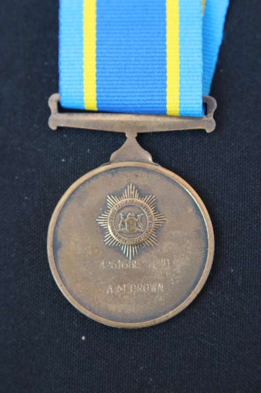 South African Police 75 Year Anniversary Medal EF