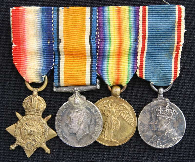 ORIGINAL CONTEMPORARY MINIATURE MEDAL GROUP OF FOUR EF
