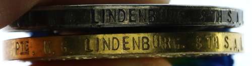 Pair: BWM, BVM Pte N G Lindenburg 8 SAI (Wounded East Africa) in original issue boxes EF