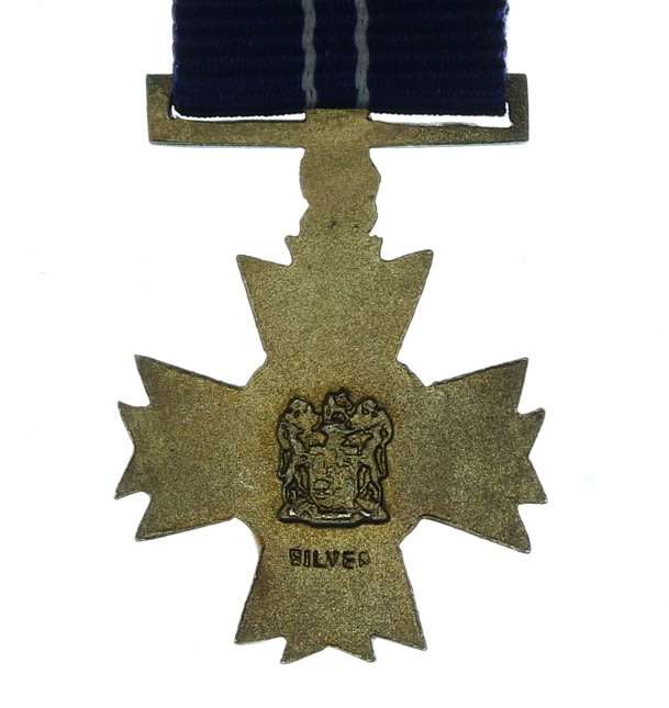 Miniature South African Defence Force Southern Cross Decoration EF (roudel and cross epoxy covered)
