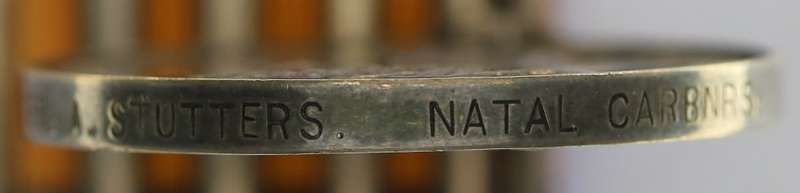 QSA 5 bar: Talana, DoL, OFS, TVL, LaingsN 866 Tpr A Stutters Natal Carbnrs. EF