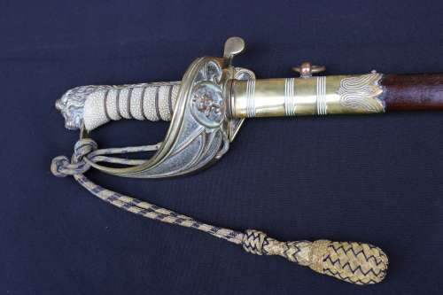 BRITISH / SOUTH AFRICA NAVY OFFICER'S SWORD MADE IN ENGLAND