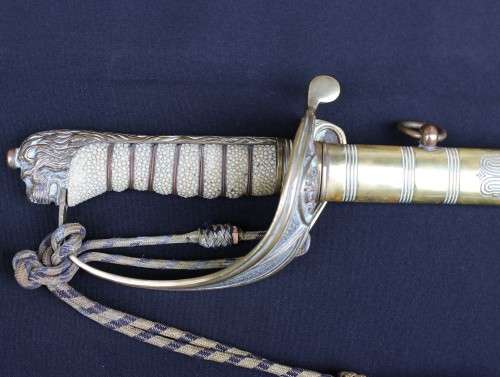 BRITISH / SOUTH AFRICA NAVY OFFICER'S SWORD MADE IN ENGLAND