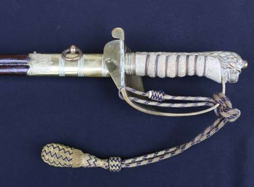 BRITISH / SOUTH AFRICA NAVY OFFICER'S SWORD MADE IN ENGLAND