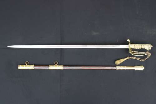 BRITISH / SOUTH AFRICA NAVY OFFICER'S SWORD MADE IN ENGLAND