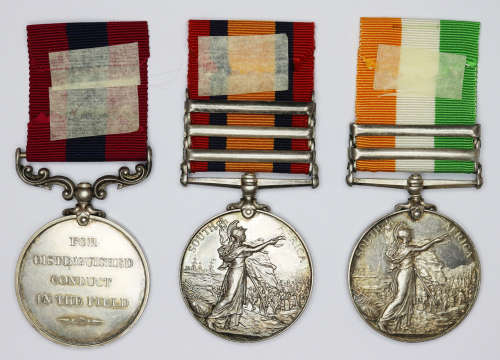 DCM(EdwVII),  3-bar QSA and 2-bar KSA to G F Wight, Cape Mounted Rifles EF