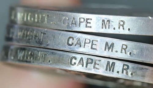 DCM(EdwVII),  3-bar QSA and 2-bar KSA to G F Wight, Cape Mounted Rifles EF