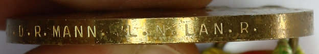 VICTORY MEDAL 34295 SJT D.R. MANN L.N.LAN.R. K.I.A. 2 OCTOBER 1918 EF