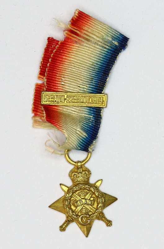MINIATURE MEDAL: 1914 STAR & 5 AUG - 22 NOV 1914 MONS CLASP EF
