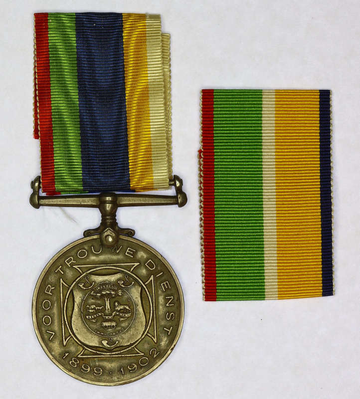 DTD (With length of LvW : Wound Riband) to Kapt H.J.J. Pretorius, Bloemfontein Cdo. EF
