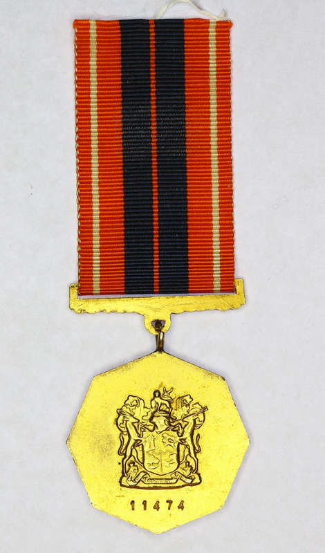 Pro Patria medal, No 11474, with Award Certificate to Cpl G J du Plessis EF