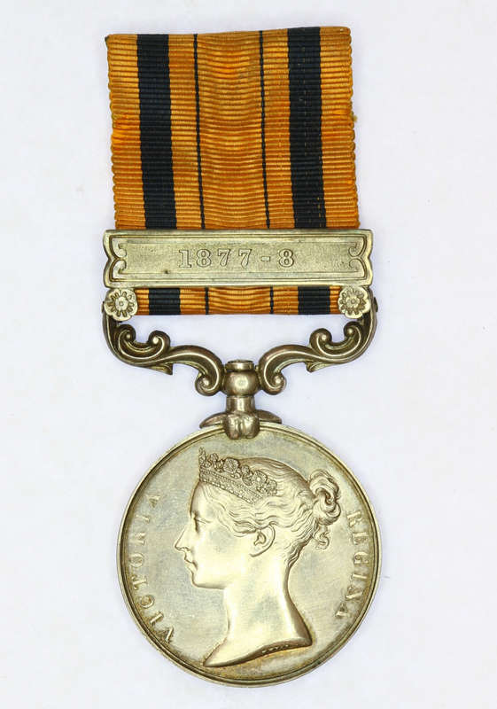 South Africa Medal 1879 - bar: 1877 - 8 Lieut. C. Sonn Victoria W. Vol. EF