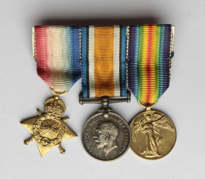 Contemporary miniature WWI Trio:  1914-15 Star; BWM; VM (Mounted by Baldwin) EF
