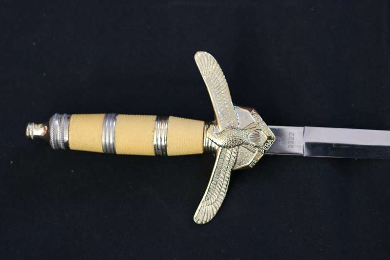 South African Air Force ceremonial dagger made by Eickhorn, Germany complete with belt and hangers