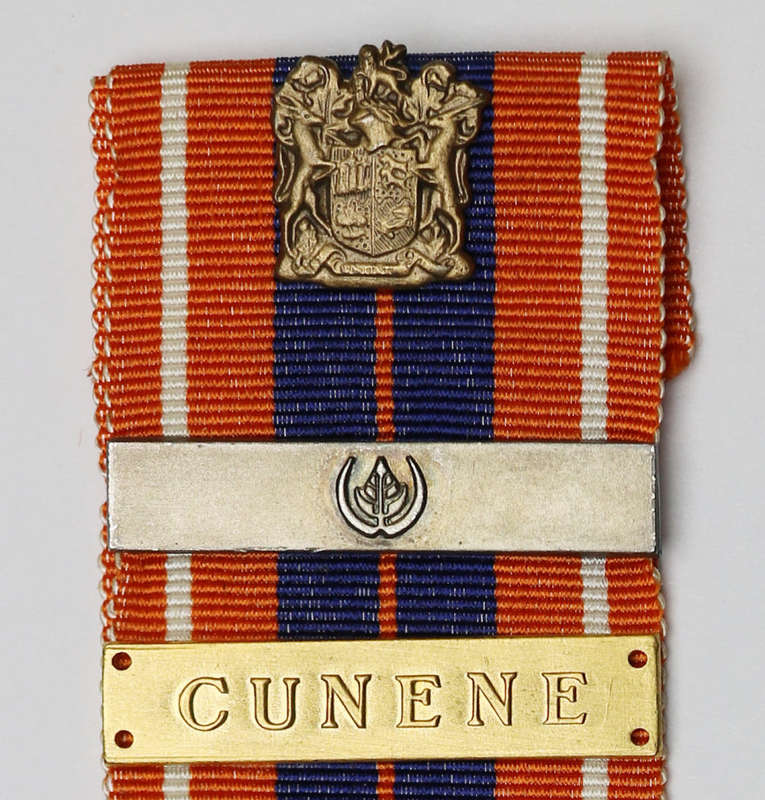 Pro Patria Medal (No. 54) with Cunene, Silver Service clasp and Mention in Despatches Emblem EF