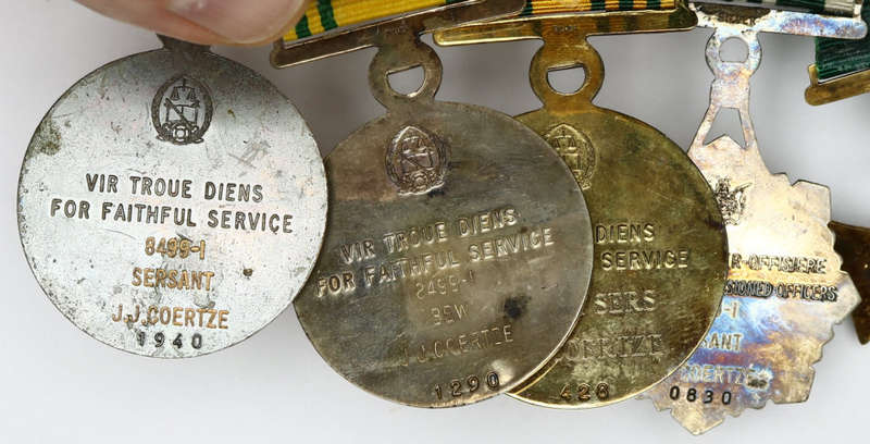 South African Prison Service medal group of five EF
