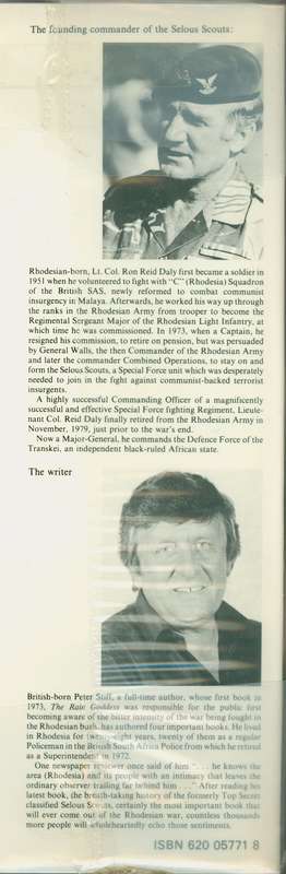 Selous Scouts Top Secret War Daly & Stiff hardcover 432 pages