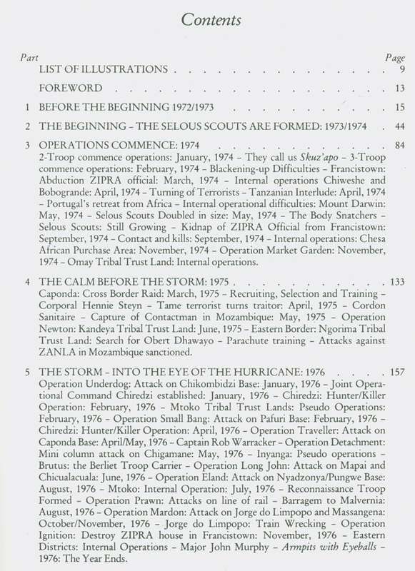 Selous Scouts Top Secret War Daly & Stiff hardcover 432 pages