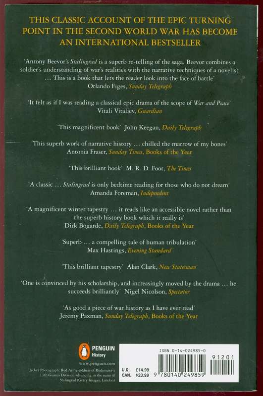 Stalingrad Beevor softcover 493 pages like new