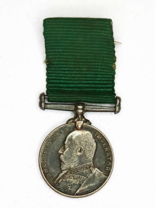 Miniature Colonial Auxiliary Forces Long Service Medal (Edw. VII) EF