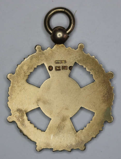 Maltese Cross Medallion Sterling Silver by William James Dingley Birmingham (27,7g) EF