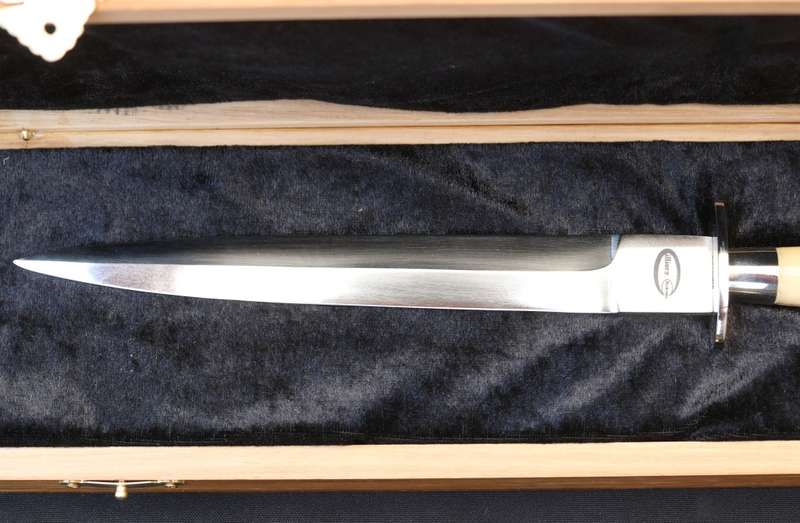 Limited Edition 32 Battalion Fairbairn-Sykes style dagger with giraffe bone handle No. 2/32