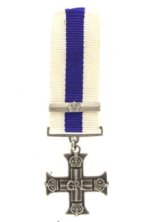 Miniature Military Cross with bar EF