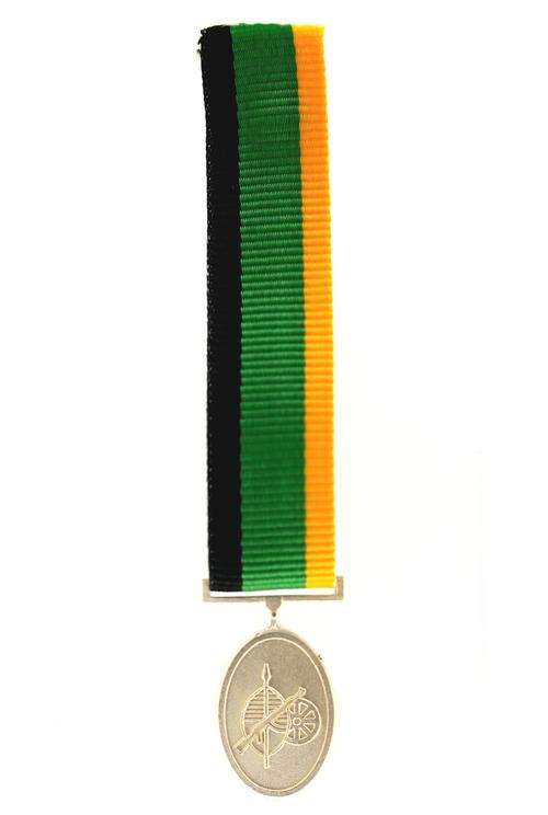 Miniature Umkhonto we Sizwe MK Service Medal in Silver 20 Years Sevice EF