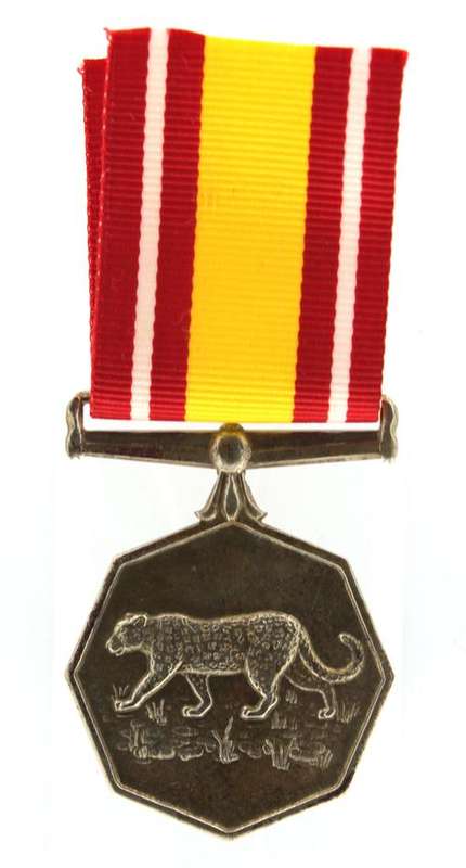 Bophuthatswana Defence Force Nkwe Medal numbered  F