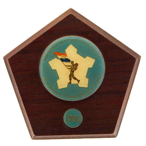 Western Province Command Commemorative March 1992 resin on wooden desk plaque Very Good