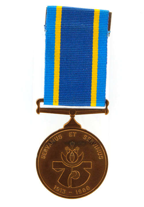 South African Police 75th Anniversary Medal named NEF
