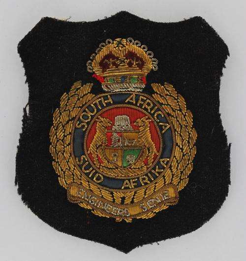South African Engineers Genie bullion wire embroidered blazer badge of exceptional quality Good