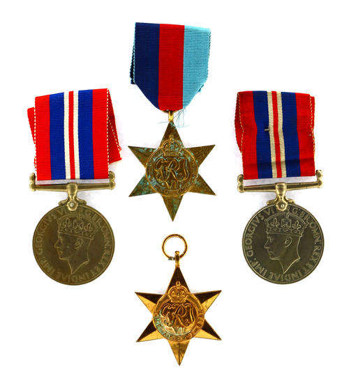 Lot of four single World War II medals to Jewish servicemen & woman VF