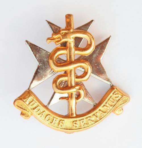 South African Medical Services Bi-Metal Cap & Collar Badges