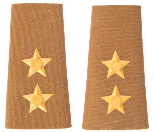 SADF Lieutenant: Pair of Rubberised Field Dress Rank Insignia 1980s - 2002