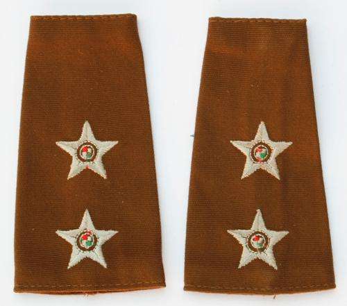 SANDF Lieutenant: Pair of Epaulettes Embroidered on Nutria 1996 - 2002