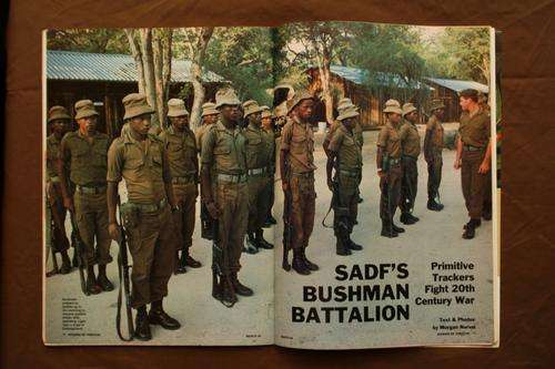 Soldier of Fortune Mar 1984 SADF's Bushman Battalion Primitive Trackers Fight 20th Cen Good Magazine