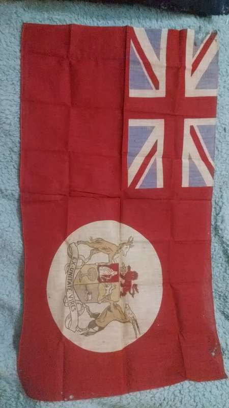 First South African Flag 1910 before Orange White and Blue. Open to see story.