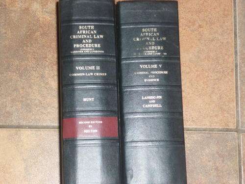 South Africa criminal law and procedure volume II and V