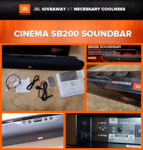JBL CINEMA SB200 BLUETOOTH SOUNDBAR  W/HARMAN SURROUND SOUND TECHNOLOGY