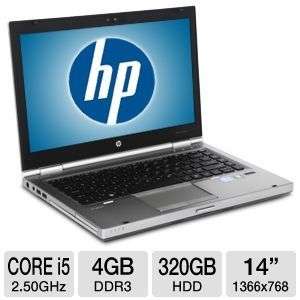 HP ELITEBOOK 8460P , CORE I5-2540M @2.60GHz, 4GB RAM ,320GB HDD .