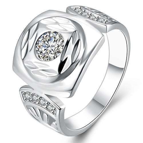 925 sterling silver filled ring with AAA Zircon genuine  SIZE 7